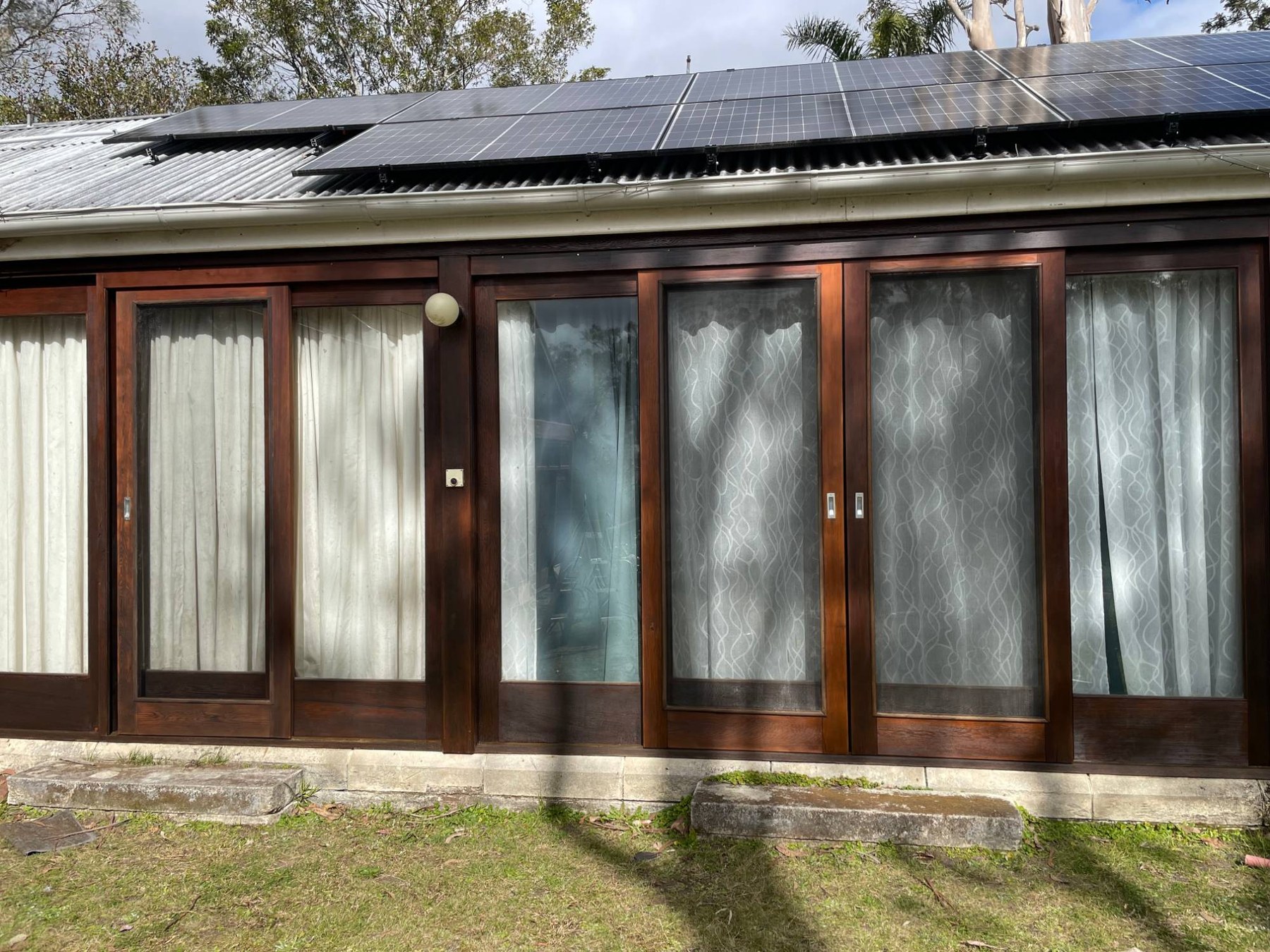 Timber door and window re-staining, Kurrajong