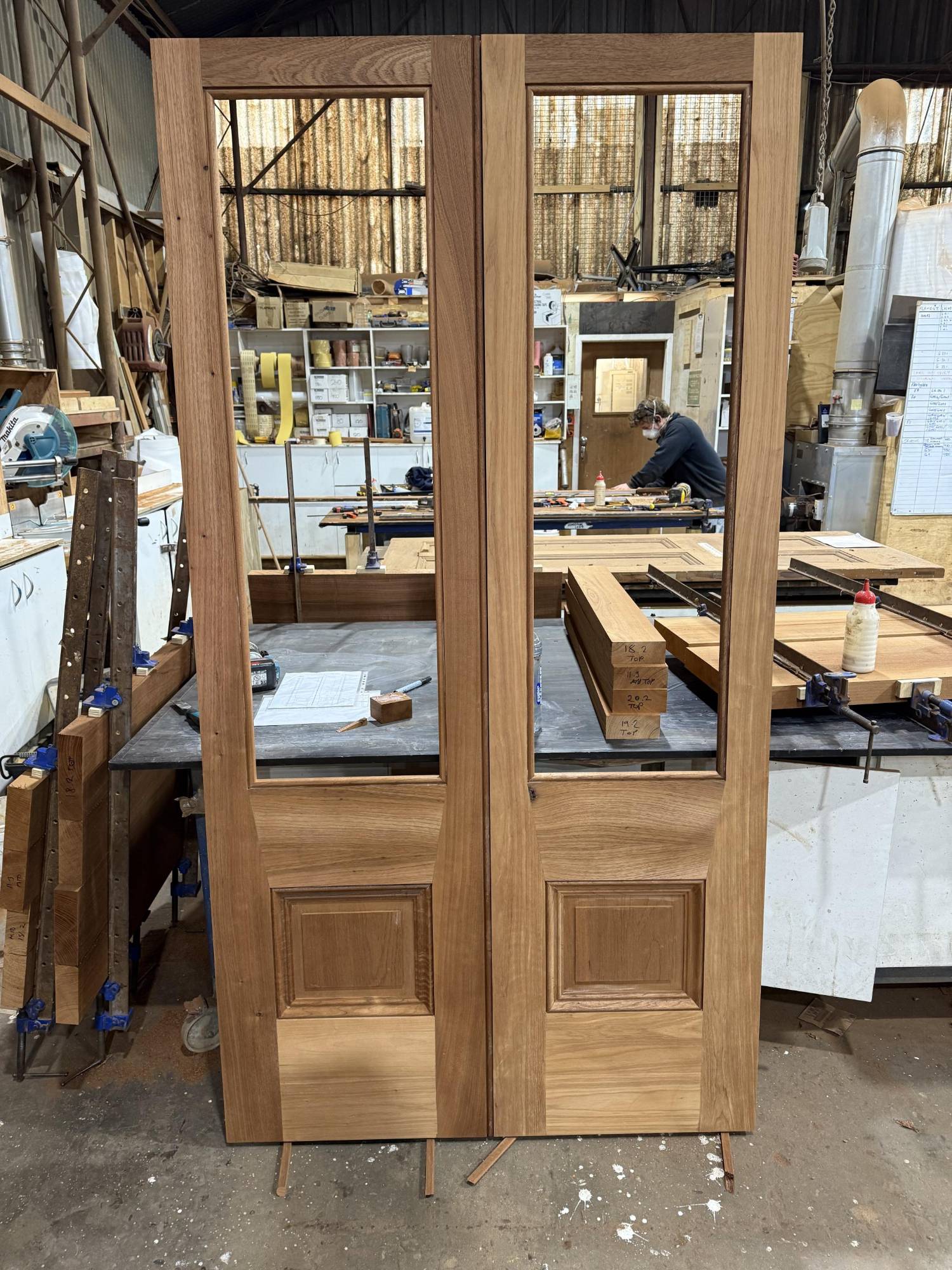 Bespoke timber doors with glass panels, Kurrajong